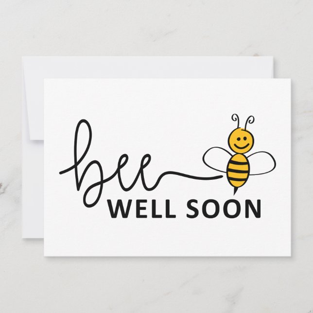 Slogan Bee well soon. Van harte beterschap ! (Framsida)