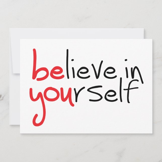 Slogan Believe in yourself. Geloof in jezelf (Framsida)