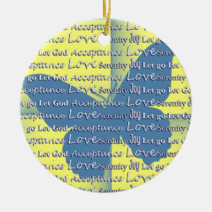 Slogan Butterfly Julgransprydnad Keramik