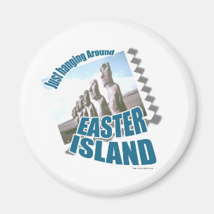 Slogan Design för den bekväma turisten i påsk Magnet