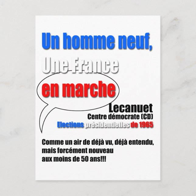 Slogan En Marche Vykort (Framsida)