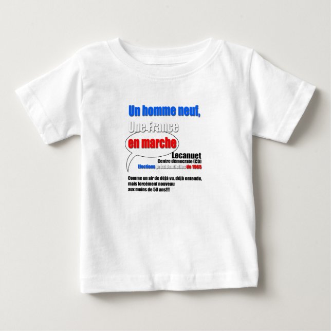 Slogan En Marche White baby T Tee Shirt (Framsida)