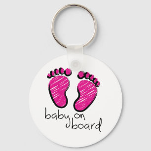 Slogan flicka ombord - baby meisje aan boord nyckelring