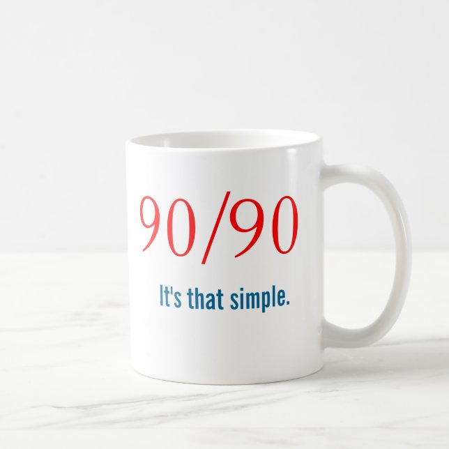 Slogan för nykomling 90/90 - AA-NA Kaffemugg (Höger)