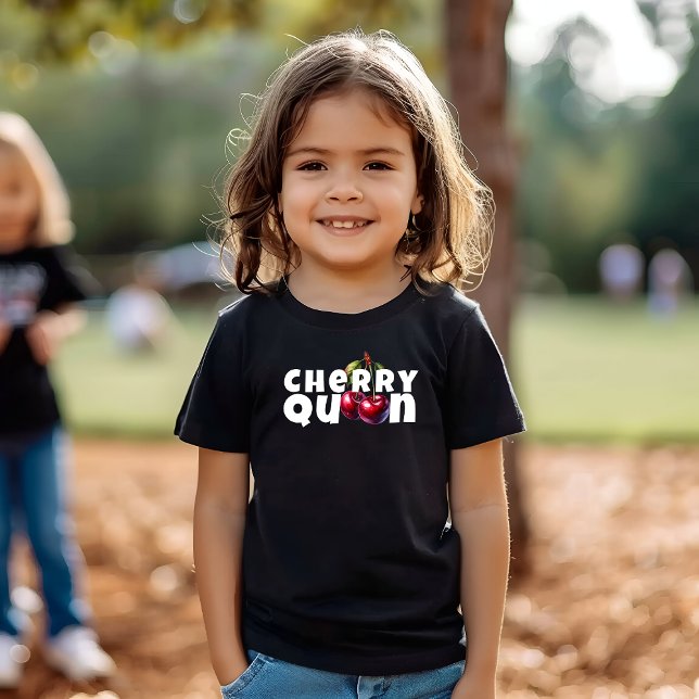 Slogan för rödkörsbär i mamma t shirt (Skapare uppladdad)