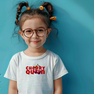 Slogan för rödkörsbär i mamma t shirt
