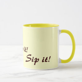 slogan för roligt av te i original mugg