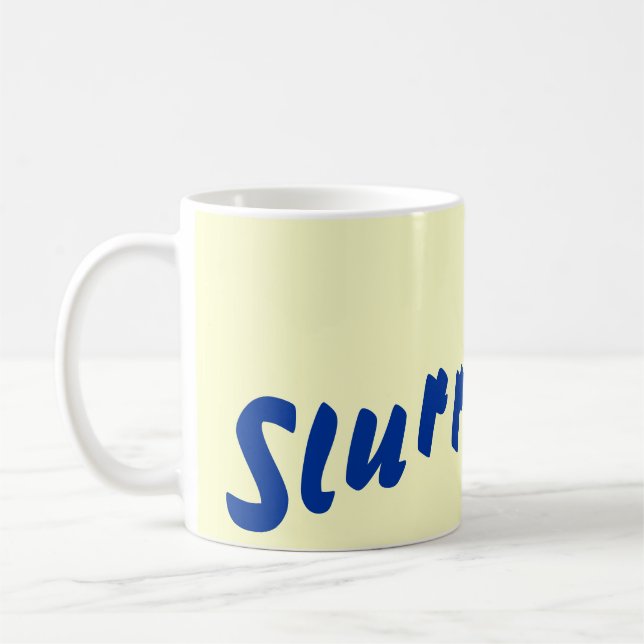 slogan för ursprunglig roligt kaffemugg (Vänster)