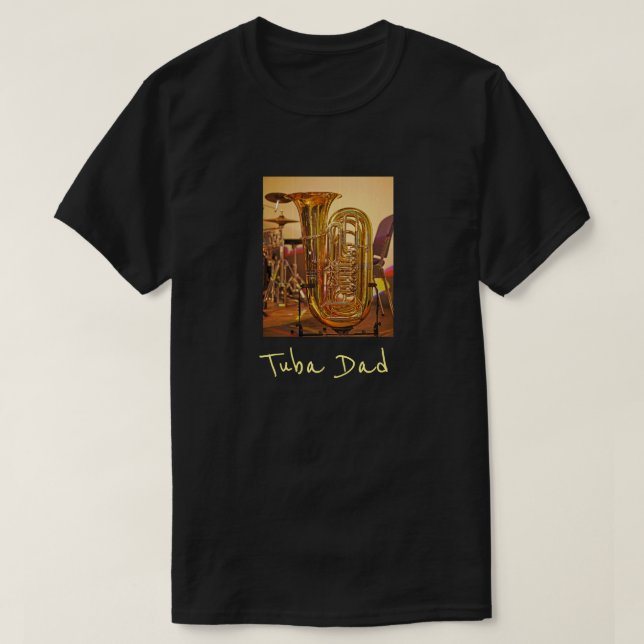 Slogan från Tuba pappa, musikinstrument för mässa T Shirt (Design framsida)
