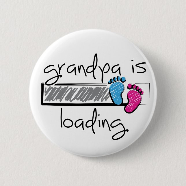 Slogan grandpa is loading. Opa worden. Knapp (Framsida)