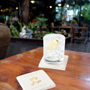 Slogan guld för logotyp av företagsföretag stenunderlägg