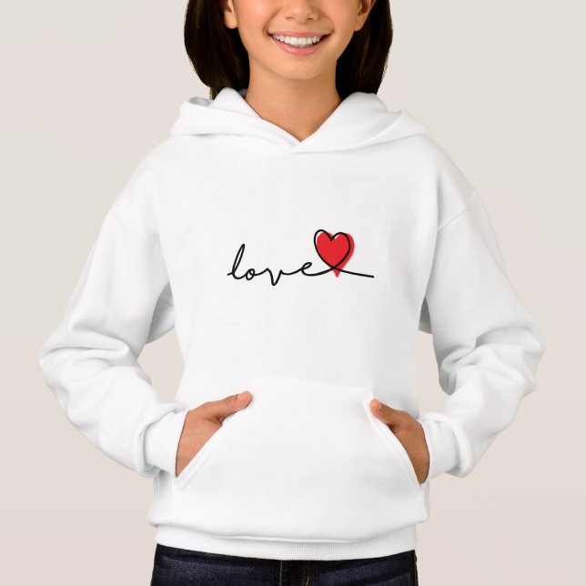Slogan love. Hartjes, hartje. Valentijnsdag. T Shirt (Framsida)