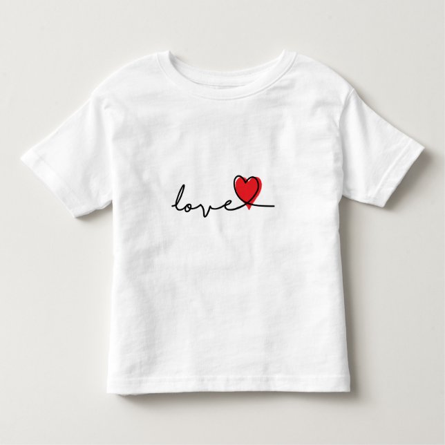 Slogan love. Hartjes, hartje. Valentijnsdag. T Shirt (Framsida)