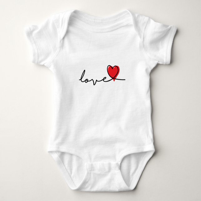 Slogan love. Hartjes, hartje. Valentijnsdag. T Shirt (Framsida)