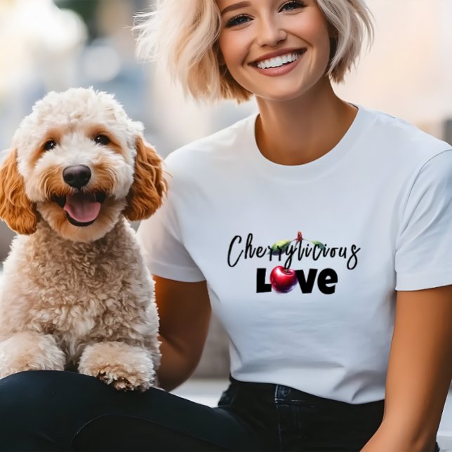 Slogan mor dag i den vackra mamma-röda körsbärsblå t shirt (Skapare uppladdad)