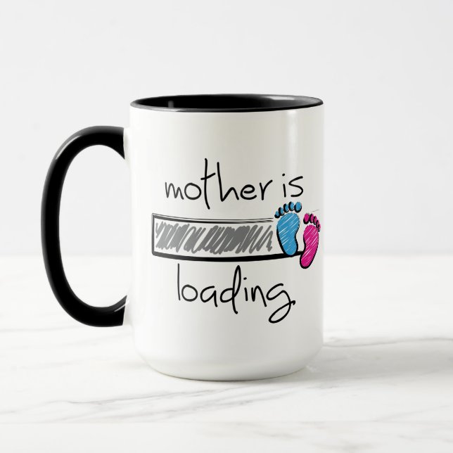 Slogan mother is loading. Moeder, mama opkomst Mugg (Vänster)