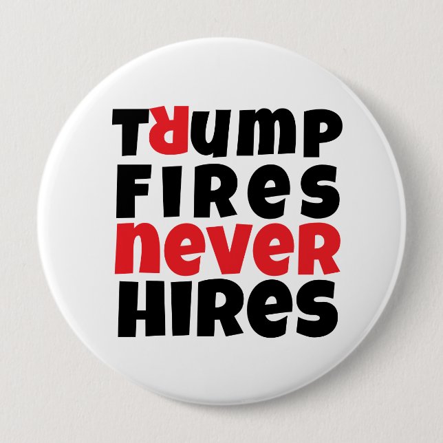 Slogan röd röd mot trumpprotester knapp (Framsida)