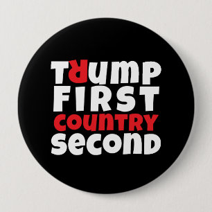 Slogan röd röd mot trumpprotester knapp