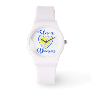 Slogan Slava Ukrainini Glory to Ukraina eart Armbandsur