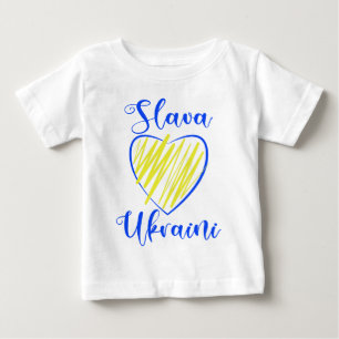 Slogan Slava Ukrainini Glory to Ukraina eart T Shirt