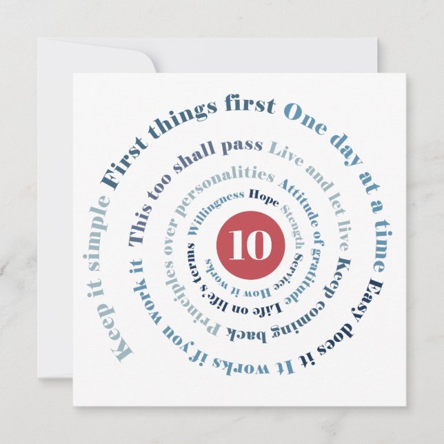 Slogan Spiral Card Kort (Framsida)