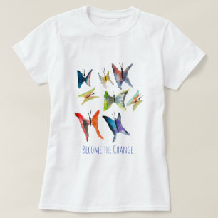 Slogan T-Shirt, färglösa vattenfärgsmällor T Shirt