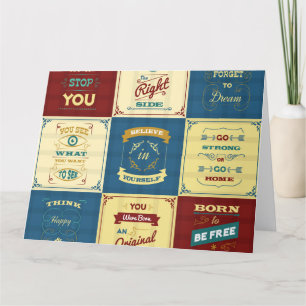 Slogan Typography Tack Kort