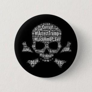 Slogans för skelett (shull och korsben) #Arresteri Knapp