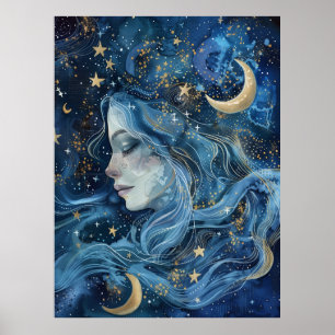 Slöja av Luna – Eterisk Gudinna Poster