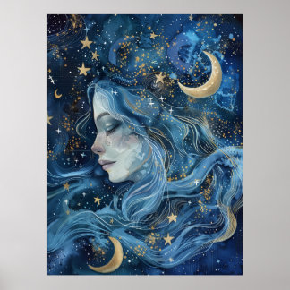 Slöja av Luna – Eterisk Gudinna Poster