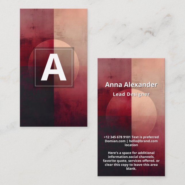 Slöja av Uppdelning | Minimal Design  Visitkort (Fram/baksida)