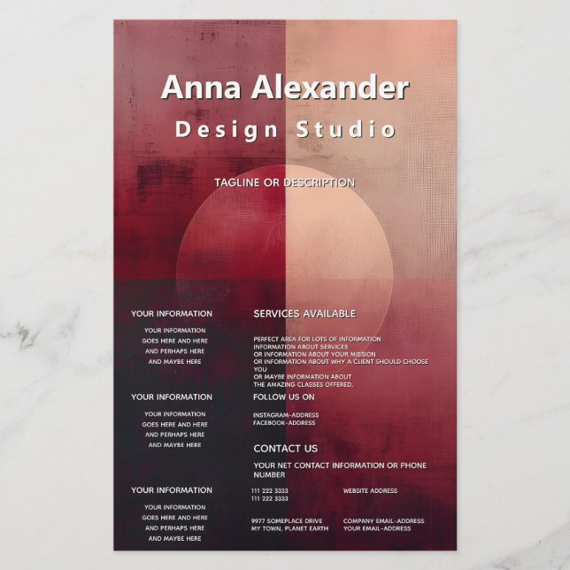 Slöja av Uppdelning | Minimalistisk Design  Flygblad (Framsidan)