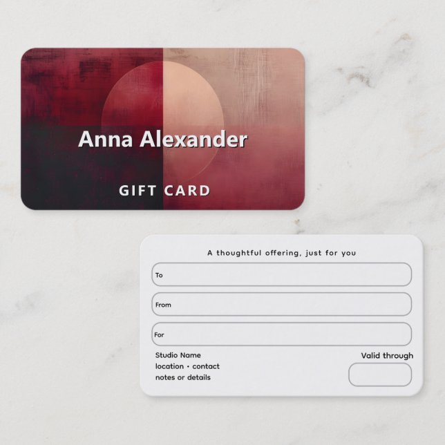 Slöja av Uppdelning | Minimalistisk Design  Visitkort (Fram/baksida)