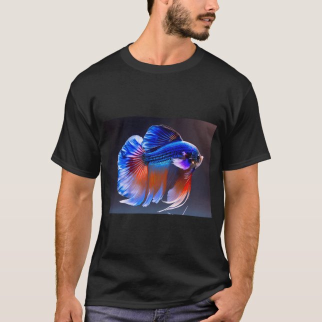 Slöjsvansad kampfisk t shirt (Framsida)
