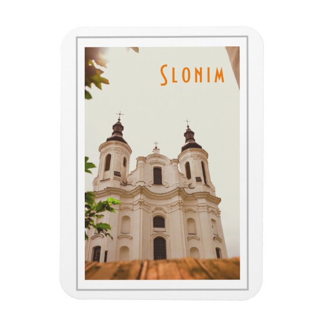 Slonim Belarus Architecture City Cathedral Magnet (Vertikal)