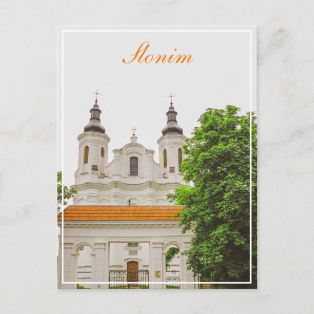 Slonim Belarus Architecture City Cathedral Vykort (Framsida)