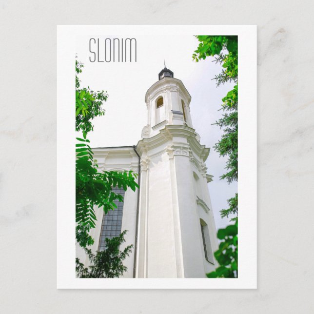 Slonim Belarus Architecture City Cathedral Vykort (Framsida)