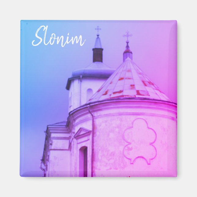 Slonim Belarus Town Architecture Church Magnet (Framsidan)