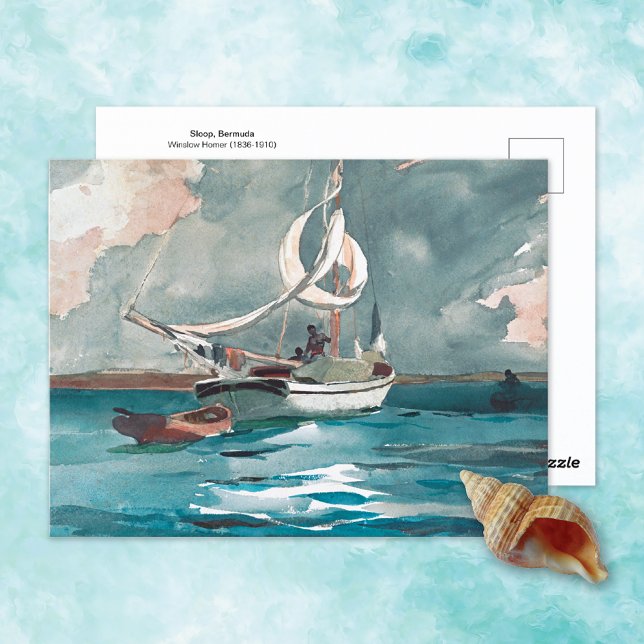 Sloop Bermuda Winslow Homer Vykort (Skapare uppladdad)