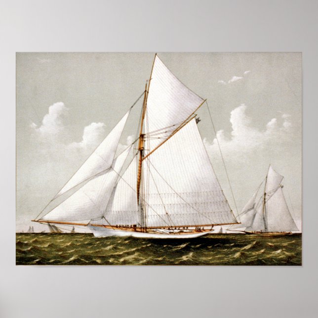 Sloop Yacht Volunteer - 1887 Poster (Framsidan)