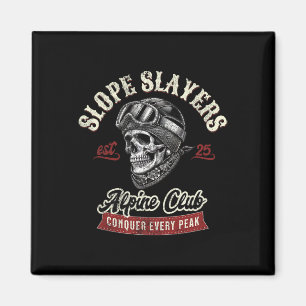 Slope Slayers Freestyle Skidning Skidåkare Vinterä Magnet