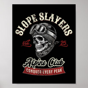 Slope Slayers Freestyle Skidning Skidåkare Vinterä Poster