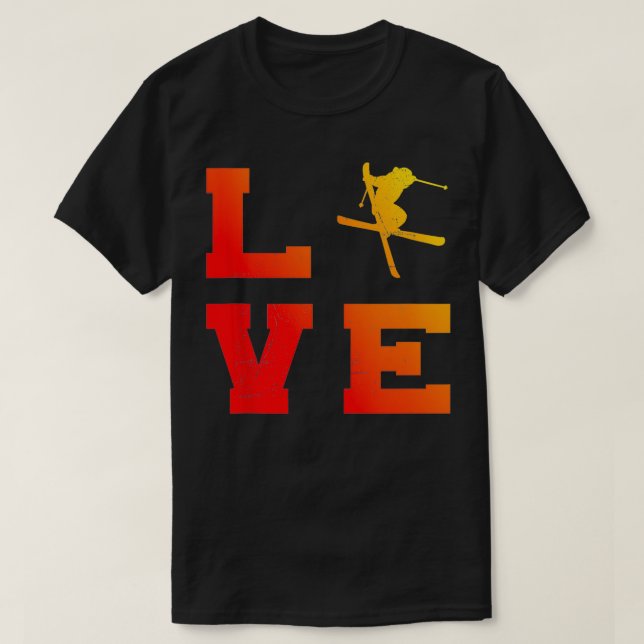 Slopestyle Ski Jumping Freestyle Ski Freestyle T Shirt (Design framsida)