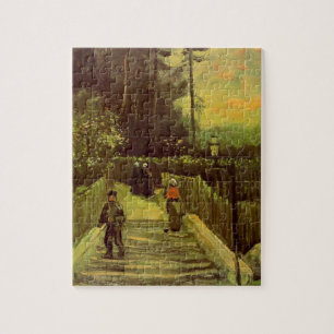 Sloping Väg i Montmartre av Vincent van Gogh Pussel