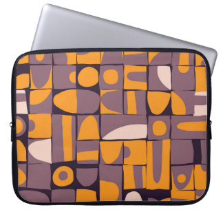 Sloppy Geometric: Vintage Shapes Mönster Laptop Fodral
