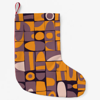 Sloppy Geometric: Vintage Shapes Mönster Liten Julstrumpa