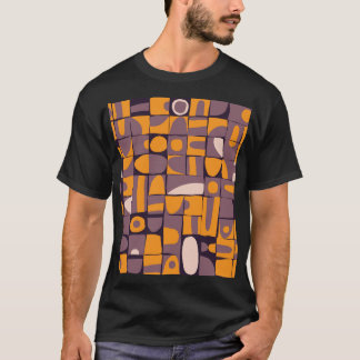 Sloppy Geometric: Vintage Shapes Mönster T Shirt
