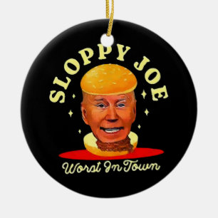 Sloppy Joe Biden Anti President Julgransprydnad Keramik