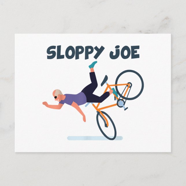 Sloppy Joe Funny Biden Shirt Sloppy Joe Biden Funn Vykort (Framsida)