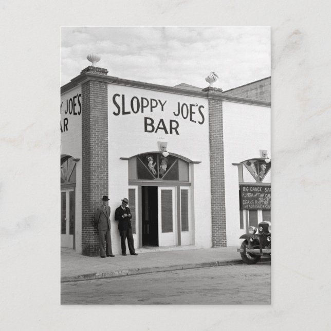 Sloppy Joe's Bar, 1938 Vykort (Framsida)
